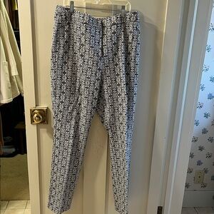 Chico's Black and White Patterned Dress Pants